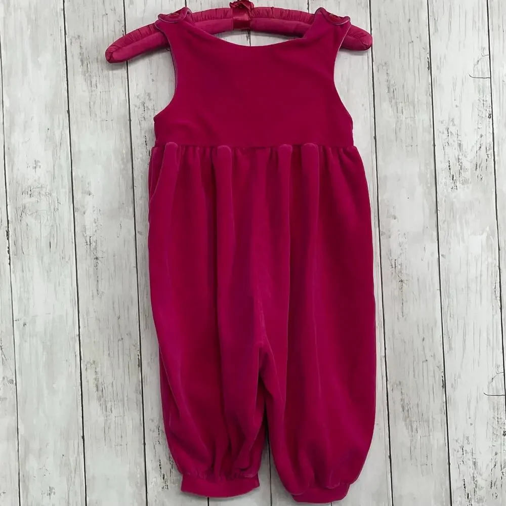 Vintage Rebecca Raggs Pink One Piece White Cat Romper 3T Made in USA Boutique